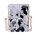 Ecological Floral Flowers Leaf Drawstring Bag (Small) View1