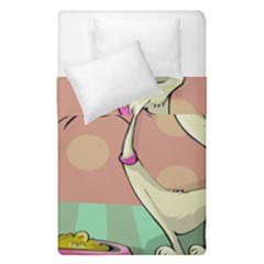 Cat Food Eating Breakfast Gourmet Duvet Cover Double Side (single Size) by Nexatart