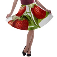 Food Fruit Leaf Leafy Leaves A-line Skater Skirt