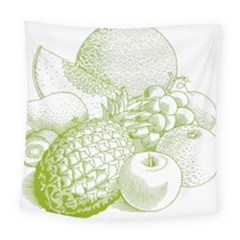 Fruits Vintage Food Healthy Retro Square Tapestry (large) by Nexatart