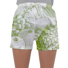 Fruits Vintage Food Healthy Retro Sleepwear Shorts