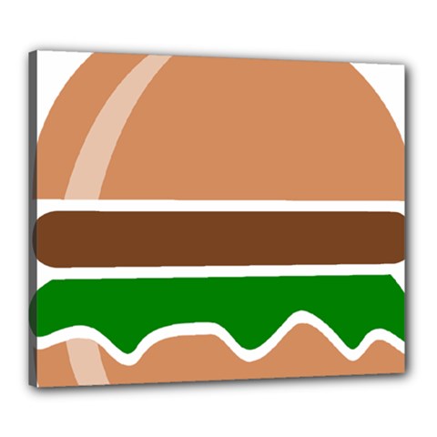 Hamburger Fast Food A Sandwich Canvas 24  x 20 