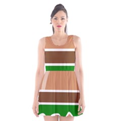 Hamburger Fast Food A Sandwich Scoop Neck Skater Dress