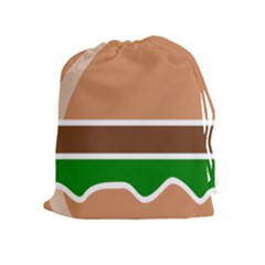 Hamburger Fast Food A Sandwich Drawstring Pouches (Extra Large)