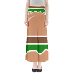 Hamburger Fast Food A Sandwich Full Length Maxi Skirt