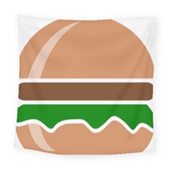 Hamburger Fast Food A Sandwich Square Tapestry (large) by Nexatart