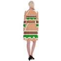 Hamburger Fast Food A Sandwich Long Sleeve Velvet Front Wrap Dress View2