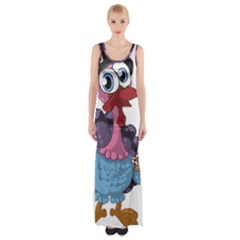 Turkey Animal Pie Tongue Feathers Maxi Thigh Split Dress by Nexatart