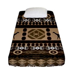 Giraffe African Vector Pattern Fitted Sheet (single Size) by BangZart