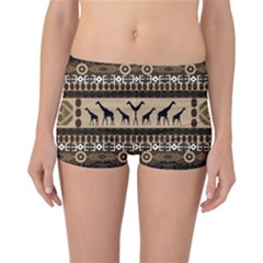 Giraffe African Vector Pattern Reversible Boyleg Bikini Bottoms