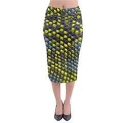 Lizard Animal Skin Midi Pencil Skirt