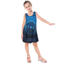 Technology Dashboard Kids  Sleeveless Dress