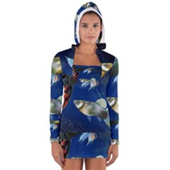 Marine Fishes Long Sleeve Hooded T-shirt