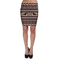 Lion African Vector Pattern Bodycon Skirt