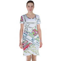 Paris Map Short Sleeve Nightdress