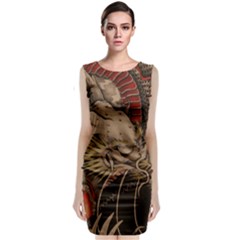 Chinese Dragon Classic Sleeveless Midi Dress