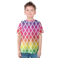 Colorful Rainbow Moroccan Pattern Kids  Cotton Tee