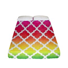 Colorful Rainbow Moroccan Pattern Fitted Sheet (full/ Double Size)