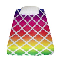 Colorful Rainbow Moroccan Pattern Fitted Sheet (single Size)