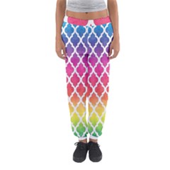 Colorful Rainbow Moroccan Pattern Women s Jogger Sweatpants