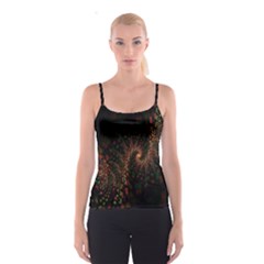 Multicolor Fractals Digital Art Design Spaghetti Strap Top