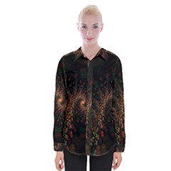 Multicolor Fractals Digital Art Design Womens Long Sleeve Shirt