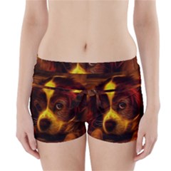 Cute 3d Dog Boyleg Bikini Wrap Bottoms