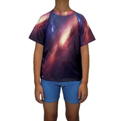 Digital Space Universe Kids  Short Sleeve Swimwear