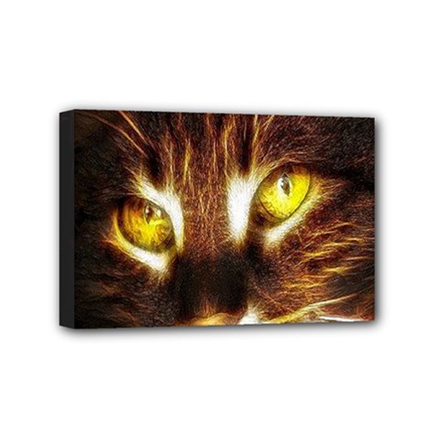 Cat Face Mini Canvas 6  X 4  by BangZart