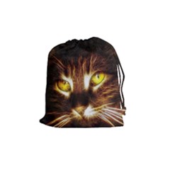 Cat Face Drawstring Pouches (medium)  by BangZart