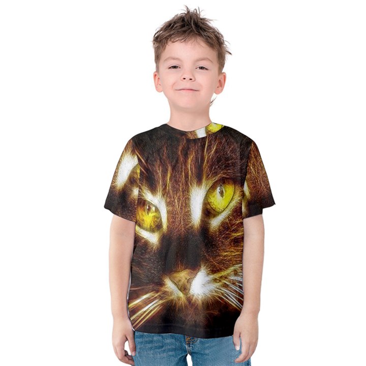 Cat Face Kids  Cotton Tee