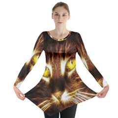 Cat Face Long Sleeve Tunic 