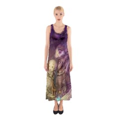 Cartoons Video Games Multicolor Sleeveless Maxi Dress