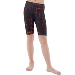 Volcanic Textures Kids  Mid Length Swim Shorts