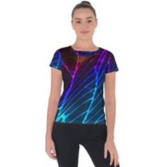 Cracked Out Broken Glass Short Sleeve Sports Top 