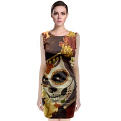 Fantasy Girl Art Sleeveless Velvet Midi Dress