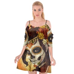 Fantasy Girl Art Cutout Spaghetti Strap Chiffon Dress