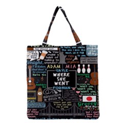 Book Quote Collage Grocery Tote Bag