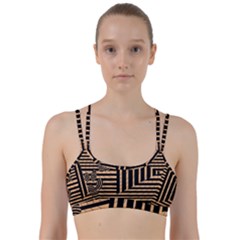 Wooden Pause Play Paws Abstract Oparton Line Roulette Spin Line Them Up Sports Bra by BangZart