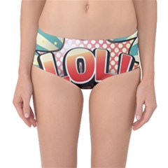 Lol Comic Speech Bubble  Vector Illustration Mid-waist Bikini Bottoms