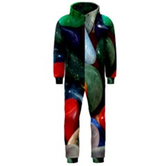 Stones Colors Pattern Pebbles Macro Rocks Hooded Jumpsuit (men) 