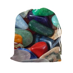Stones Colors Pattern Pebbles Macro Rocks Drawstring Pouches (xxl)