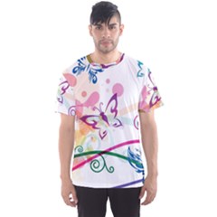 Butterfly Vector Art Men s Sports Mesh Tee