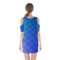 Blue Pattern Plain Cartoon Shoulder Cutout One Piece View2