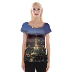 Paris At Night Cap Sleeve Tops