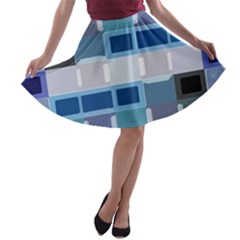 Blockedin A-line Skater Skirt by designsbyamerianna