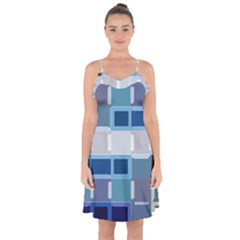 Blockedin Ruffle Detail Chiffon Dress by designsbyamerianna