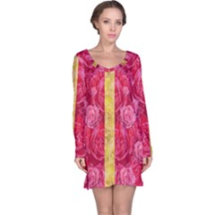 Rose And Roses And Another Rose Long Sleeve Nightdress by pepitasart