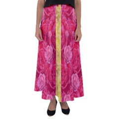 Rose And Roses And Another Rose Flared Maxi Skirt by pepitasart