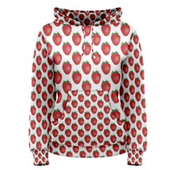 Fruit Strawberry Pattern  Women s Pullover Hoodie by ShiroSan